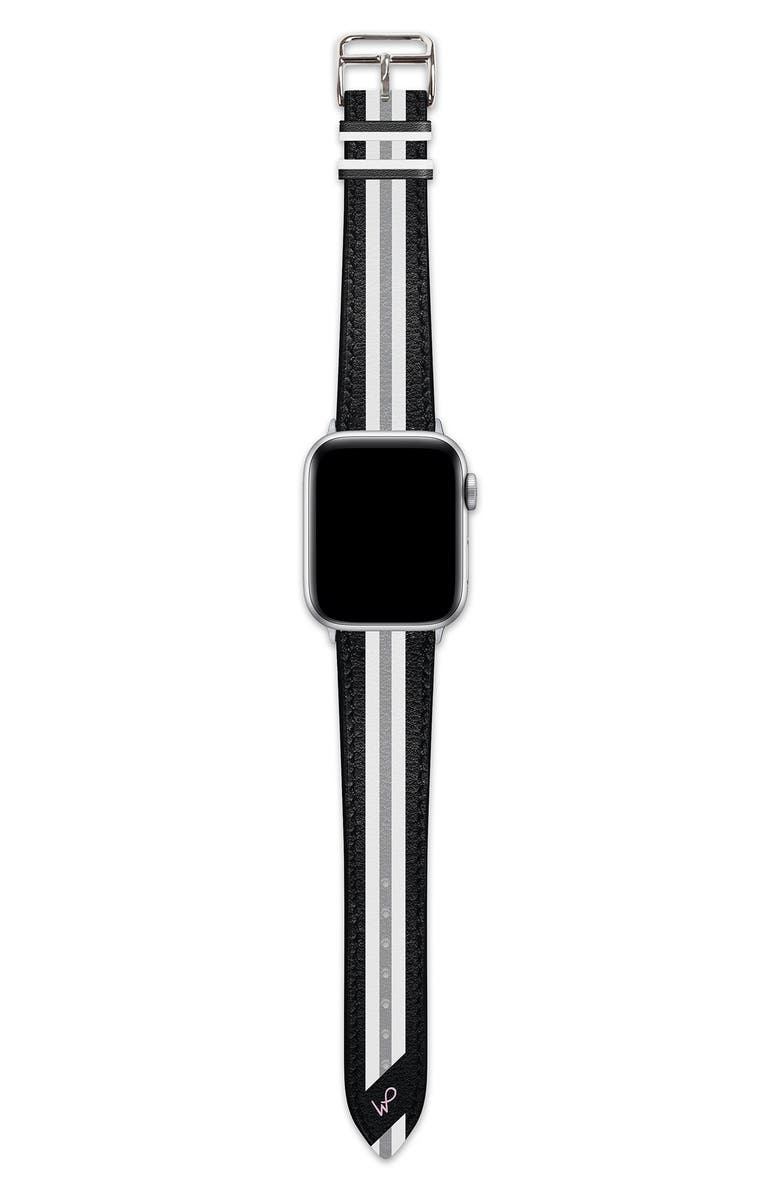 Wristpop Mustang Faux Leather Apple Watch<sup>®</sup> Watchband, Main, color,