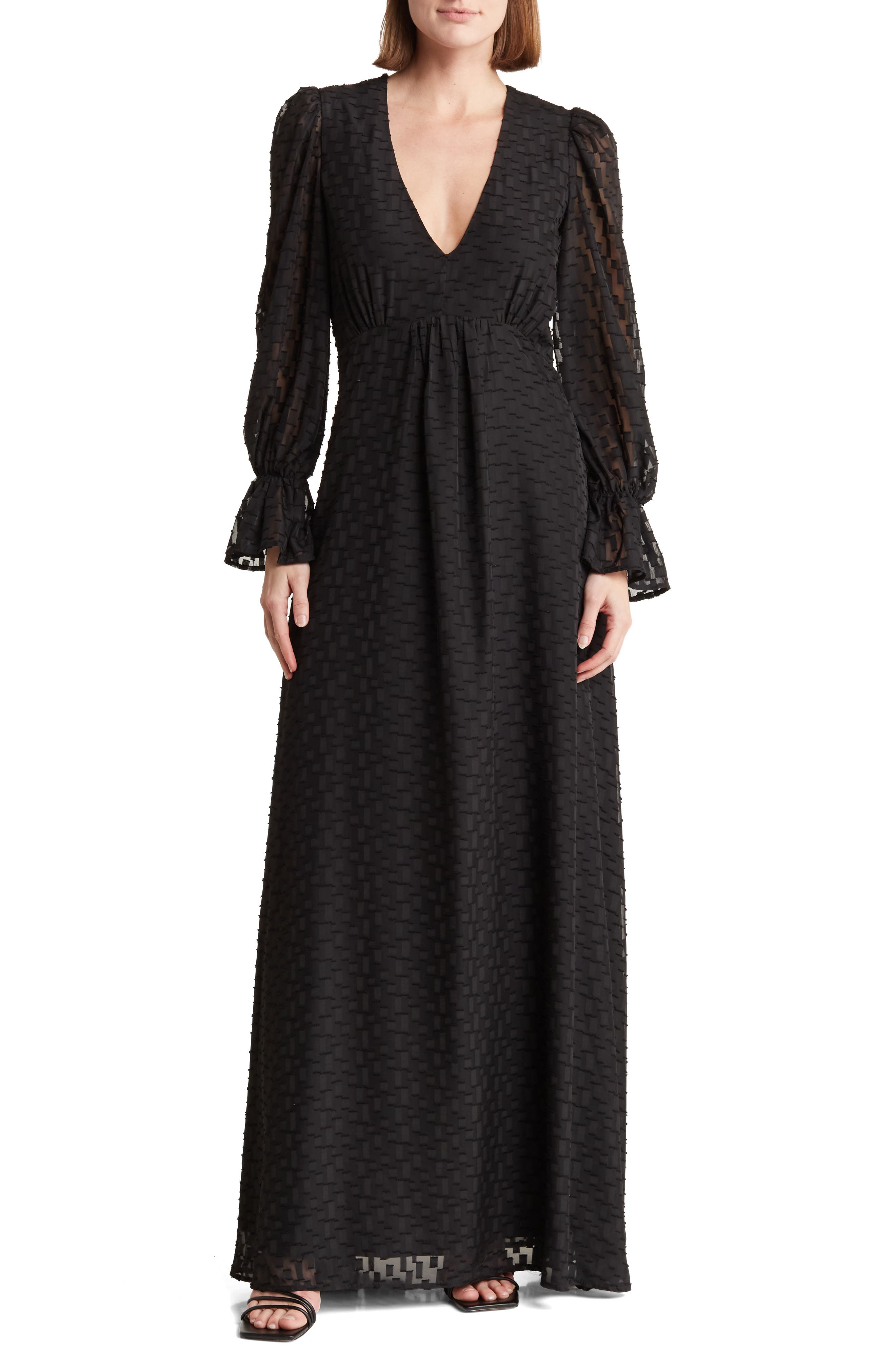BY DESIGN Eva Long Sleeve Maxi Dress