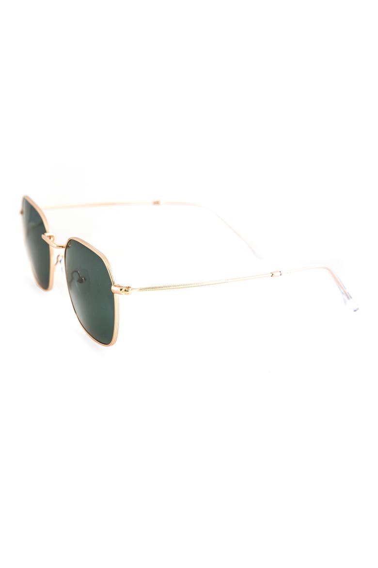 Kai 50mm Polarized Oval Sunglasses, Alternate, color, BLACK