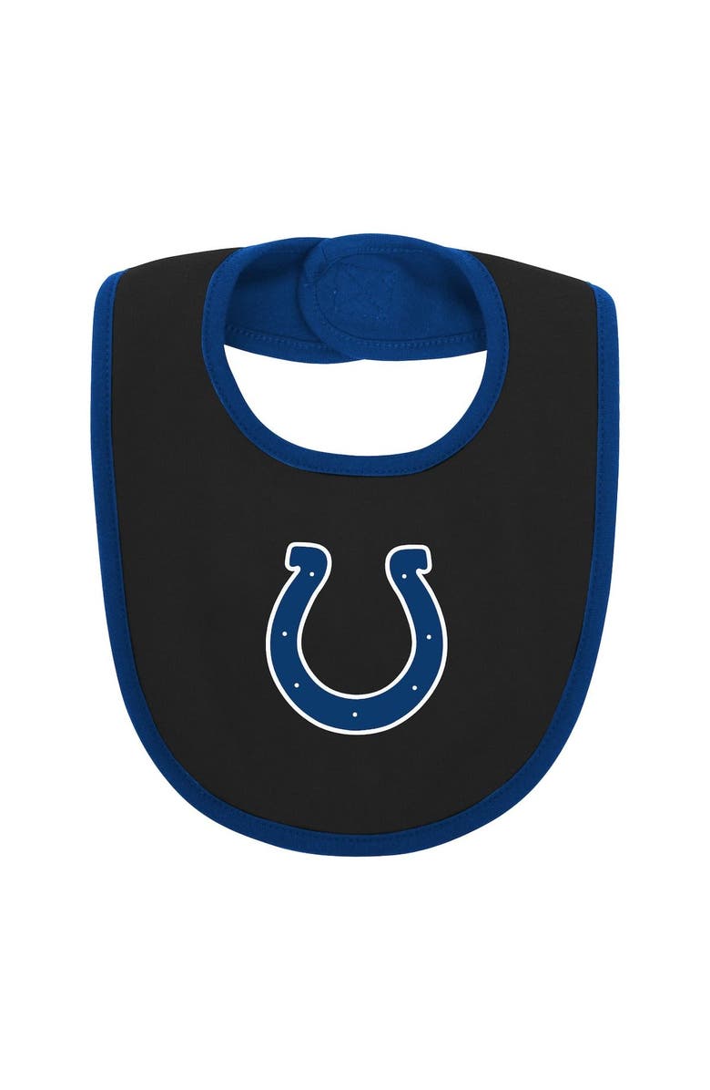 Outerstuff Newborn & Infant Royal/Black Indianapolis Colts Home Field Advantage Three-Piece Bodysuit, Bib & Booties Set, Alternate, color, Royal