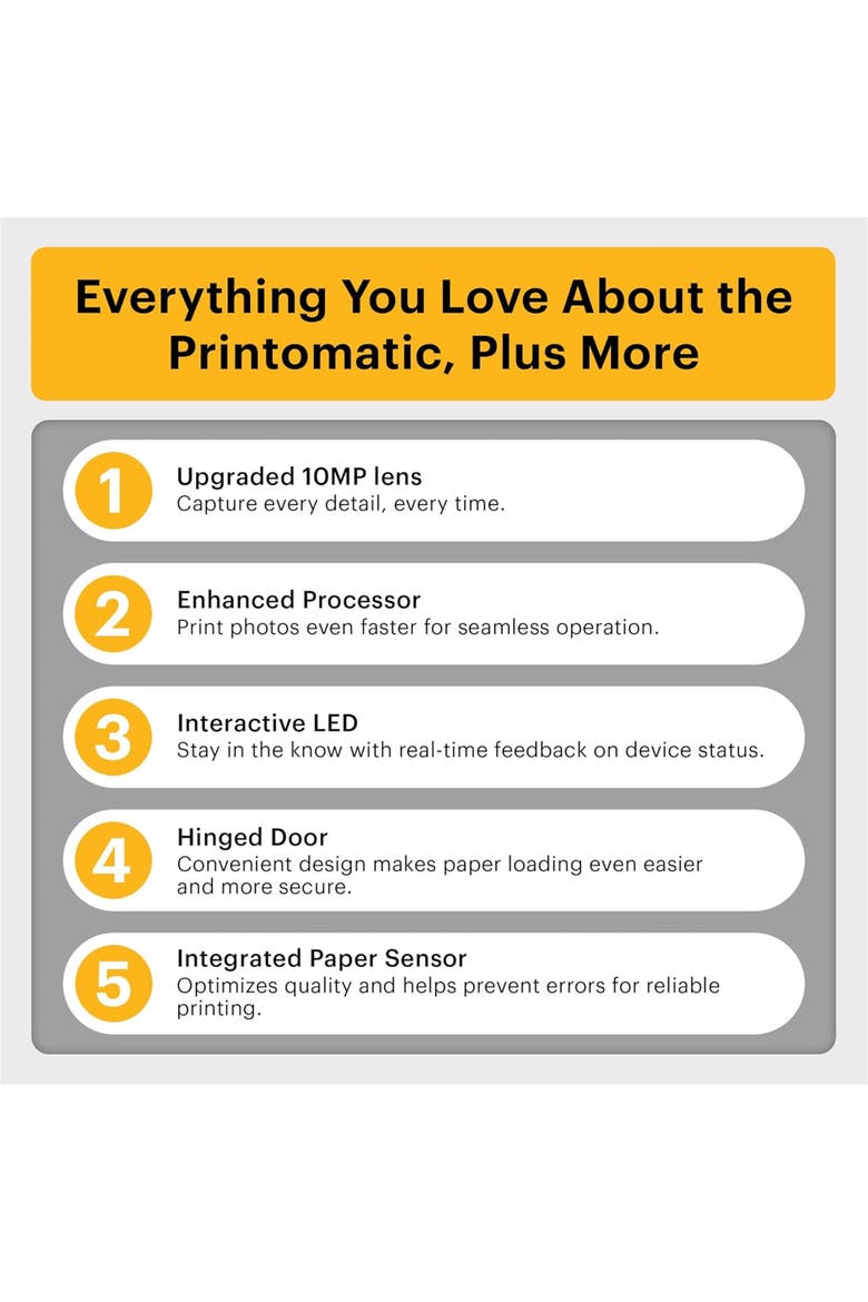Printomatic+ Digital Camera Bundle w/ 20pk Paper, Alternate, color, Black