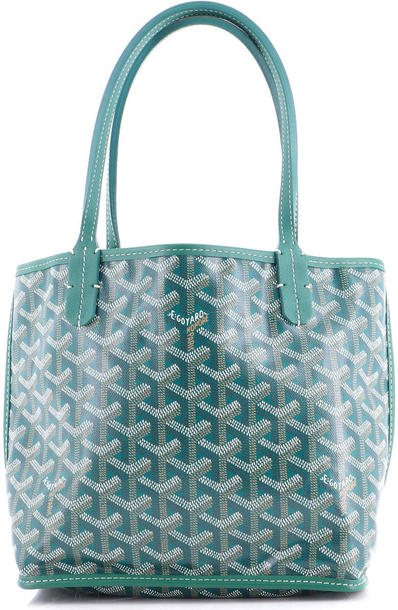 Pre-Owned Goyard Anjou Reversible Tote Coated Canvas Mini, Alternate, color, Green