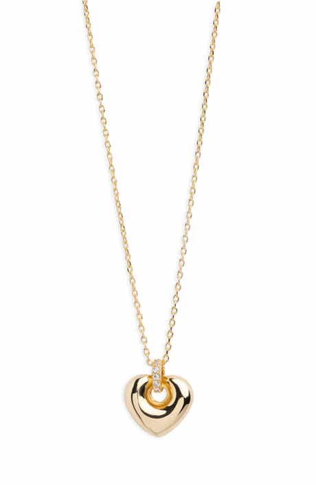 Mini Puffy Heart Pendant Necklace