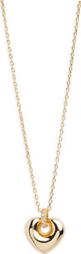 ARGENTO VIVO Mini Puffy Heart Pendant Necklace