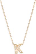 Nordstrom Pavé Cubic Zirconia Initial Necklace
