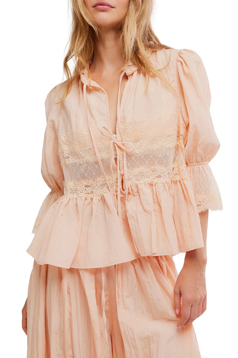 Intimately FP Forever Young Bed Jacket, Main, color, PEACH PIT