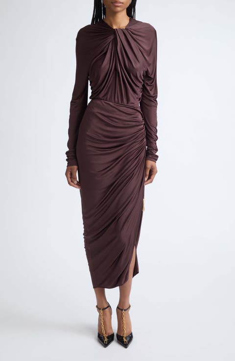 Twist Detail Long Sleeve Viscose Jersey Bodysuit