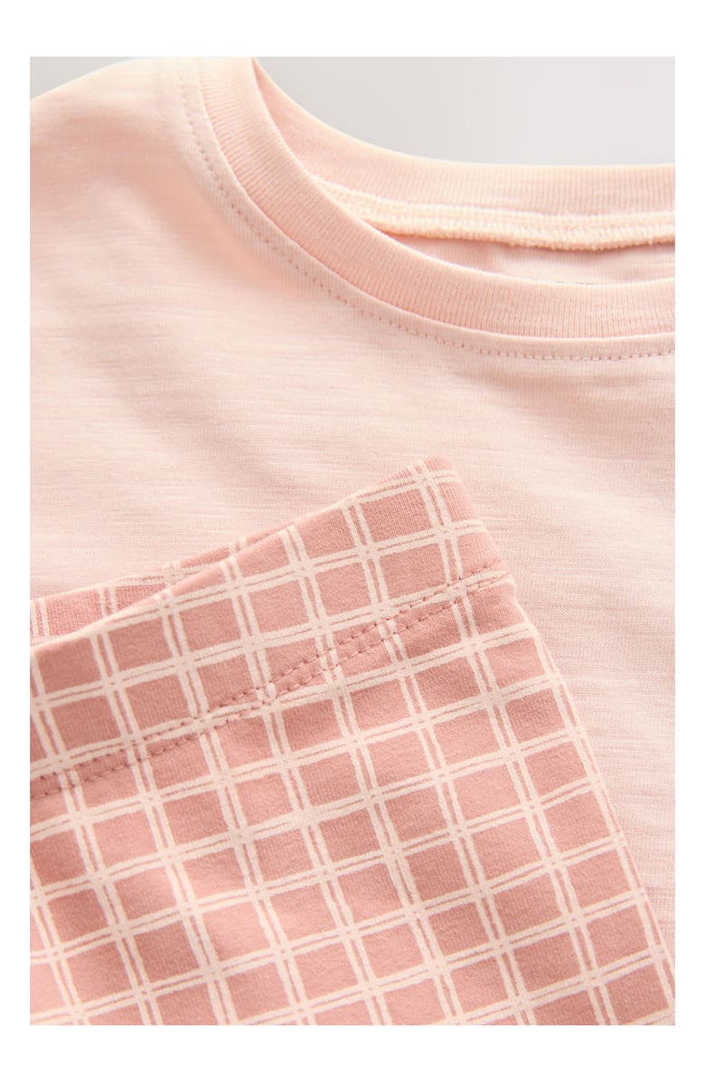 NEXT Kids' Vegetables Cotton Graphic T-Shirt & Check Leggings Set, Alternate, color, Pink