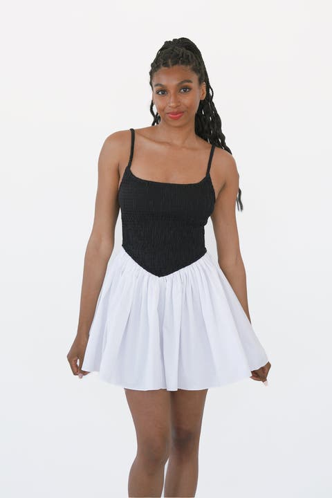 Bianca Smocked Ballerina Mini Dress