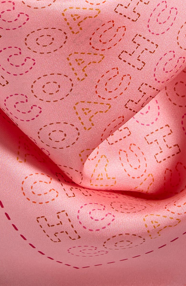 COACH Logo Square Silk Scarf, Alternate, color, Pink/ Multicolor