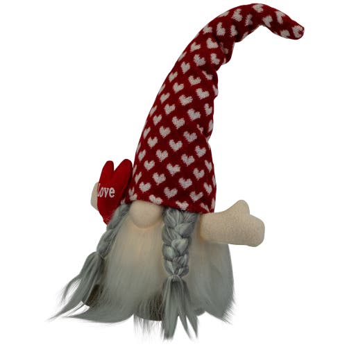 Northlight Led Lighted Girl Valentine's Day Gnome With Love Heart In Red