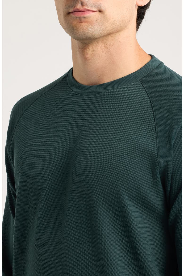 Cradle Performance Piqué Crewneck Top, Alternate, color, PINE BROOK