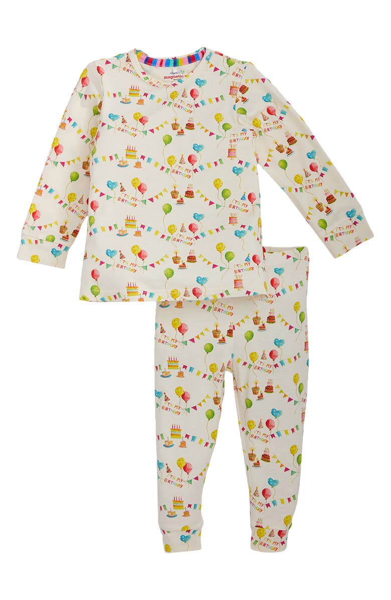 Magnetic Me Kids' Birthday Babe Two-Piece Pajamas, Main, color, Birth
