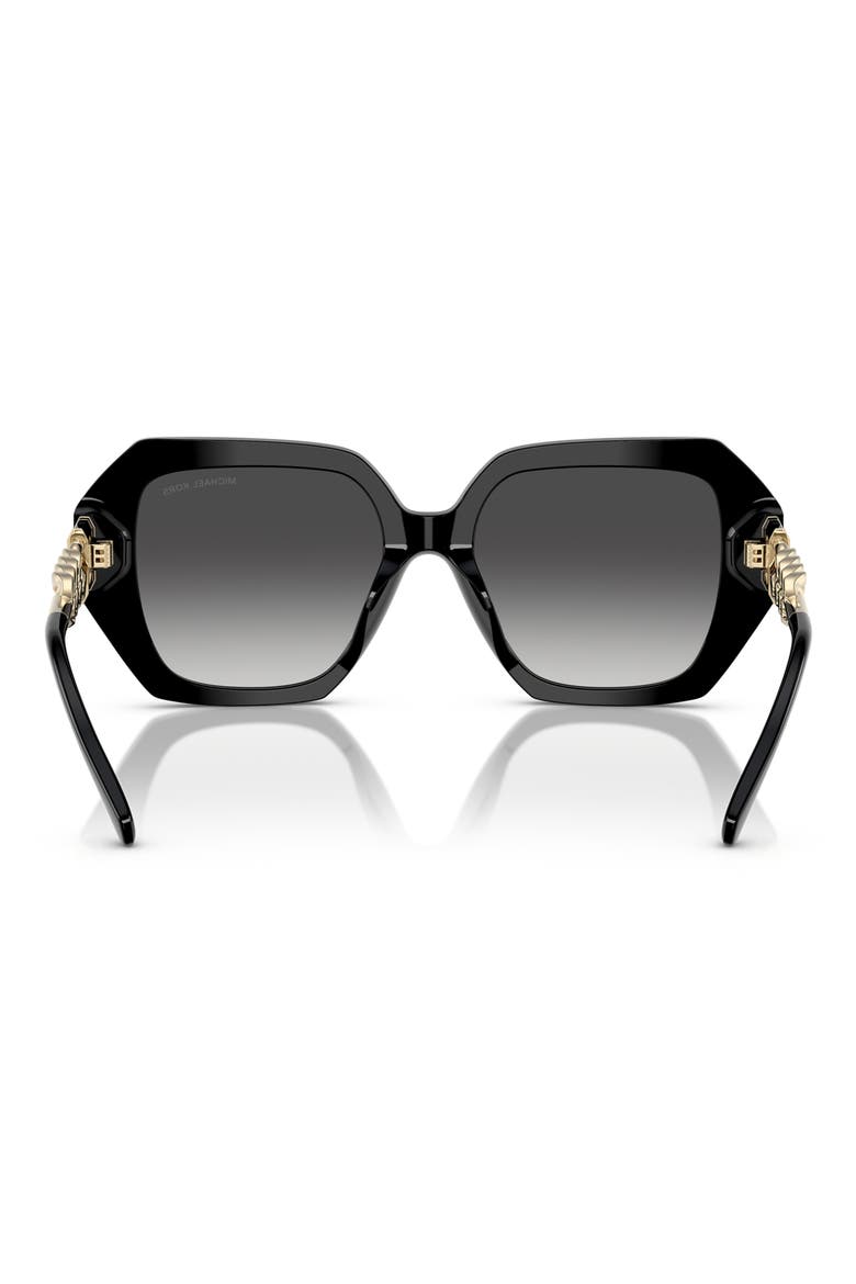 54mm Gradient Square Sunglasses, Alternate, color, BLACK