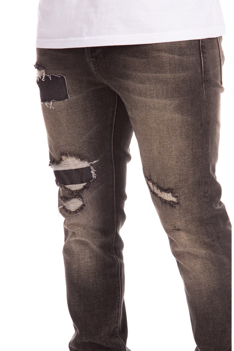 BB Zenith Distressed Jeans, Alternate, color, CRUX BLACK