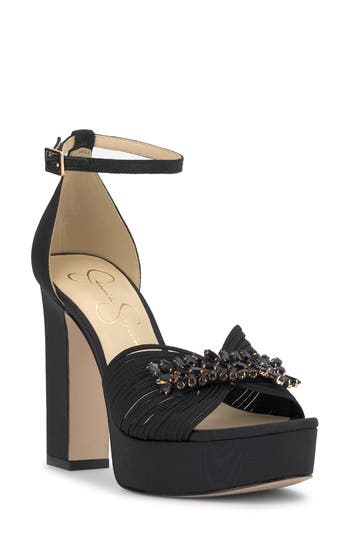 Jessica Simpson Anissia Ankle Strap Platform Pump In Black
