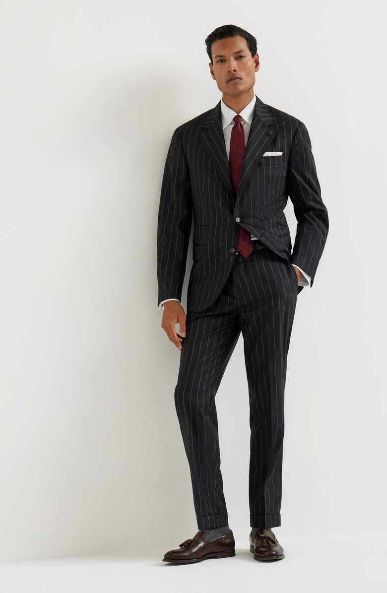 Brunello Cucinelli Virgin wool blazer, Alternate, color, Anthracite