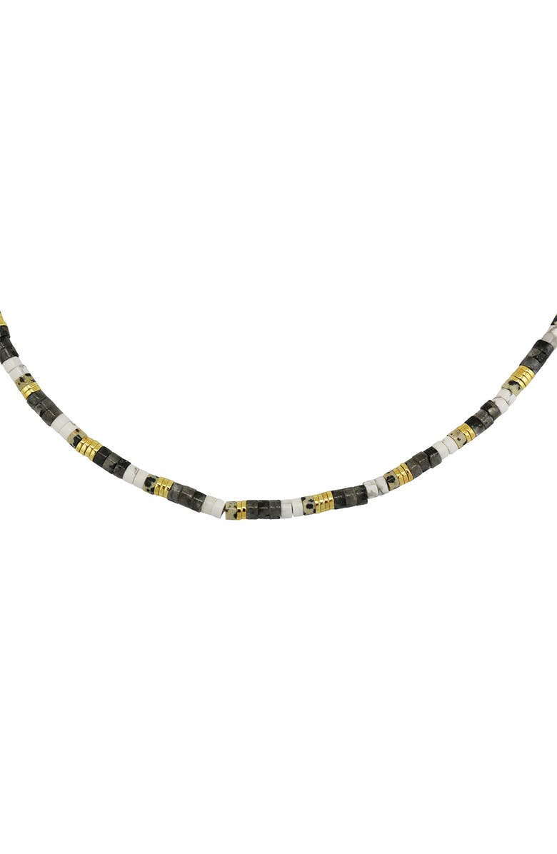 REBL Gender Inclusive Beaded Necklace, Alternate, color, Dark Brown/Gold