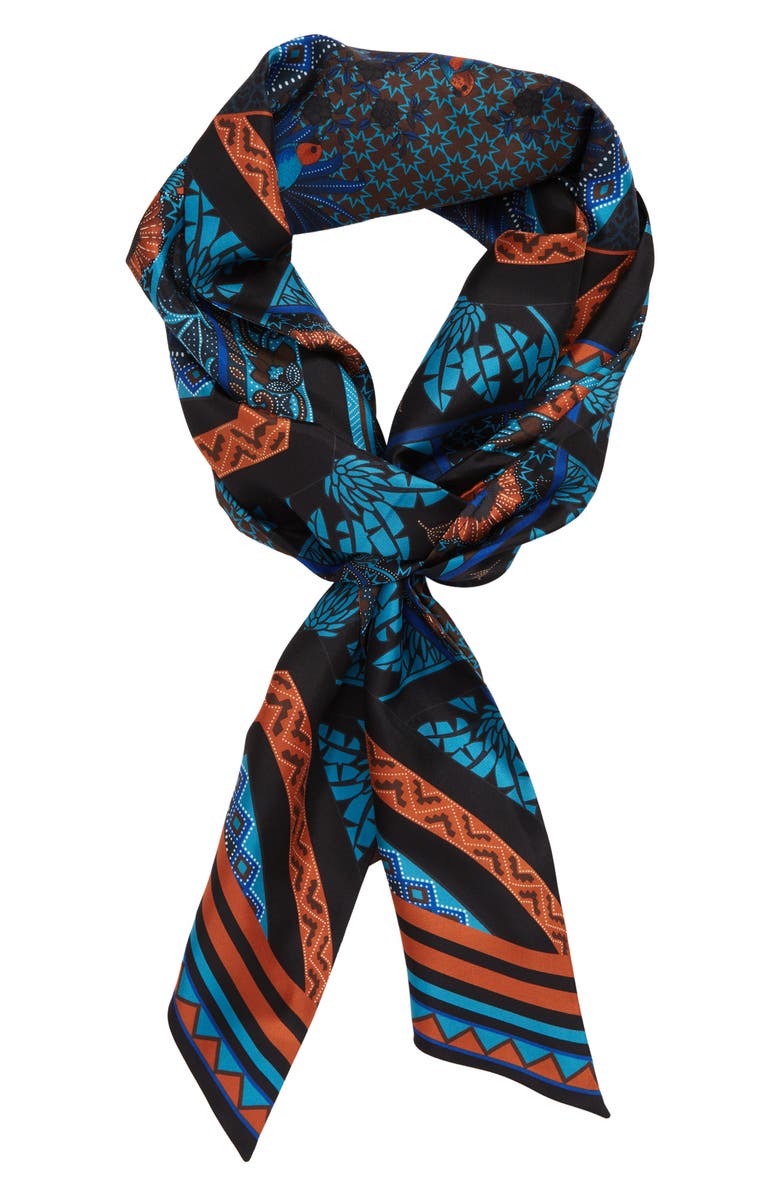 FERRAGAMO Nirvana Print Silk Twill Scarf, Alternate, color,