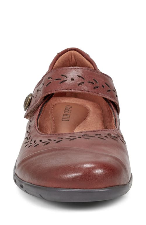 Rockport Cobb Hill Perry Mary Jane Ballet Flat In Medium Brown