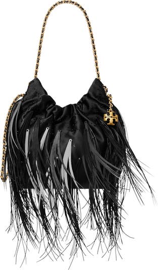 ショルダーバッグ・ポシェット TORY BURCH FLEMING LEATHER HOBO BAG Tory Burch Mini Fleming Leather Feather Hobo Bag | Nordstrom