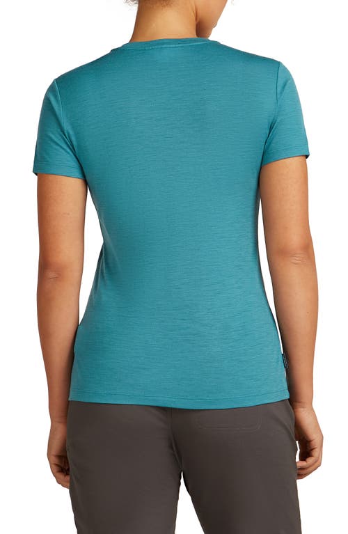 Icebreaker Tech Lite Iii Merino Wool Crewneck Shirt In Blue