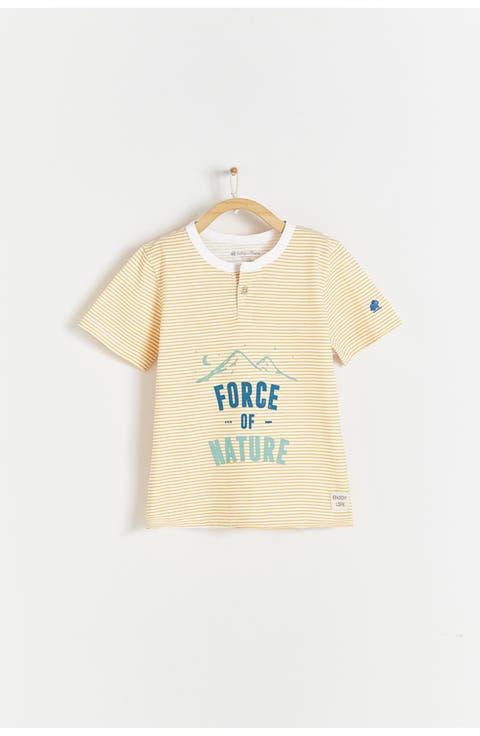Sunset Striped Printed Short Sleeve T-Shirt for Toddler