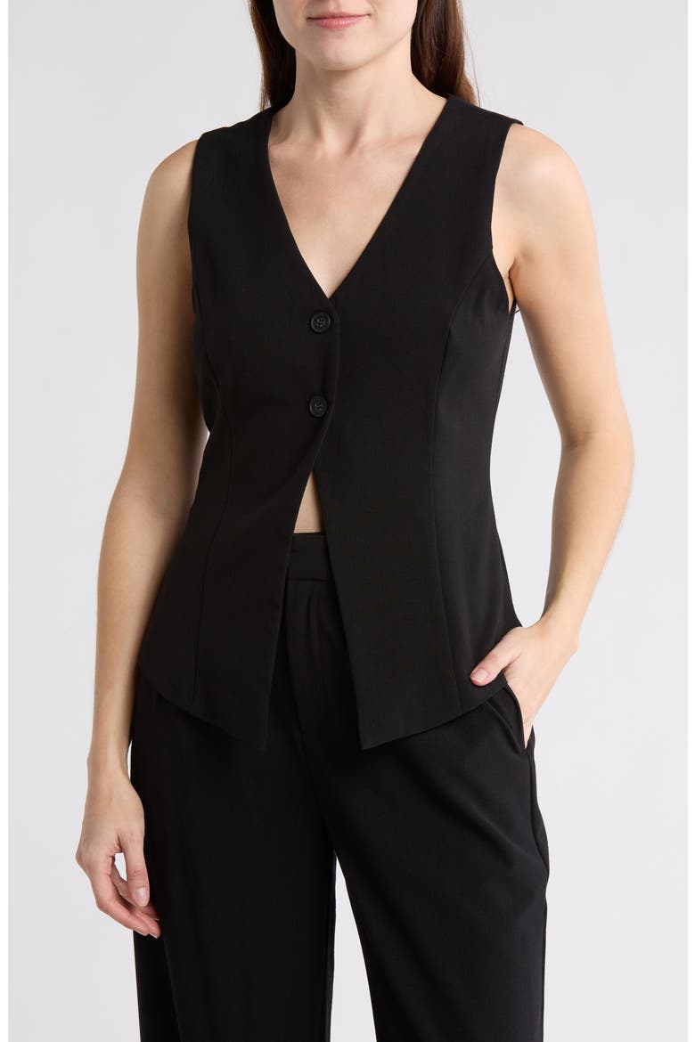 V-Neck Vest, Main, color, BLACK