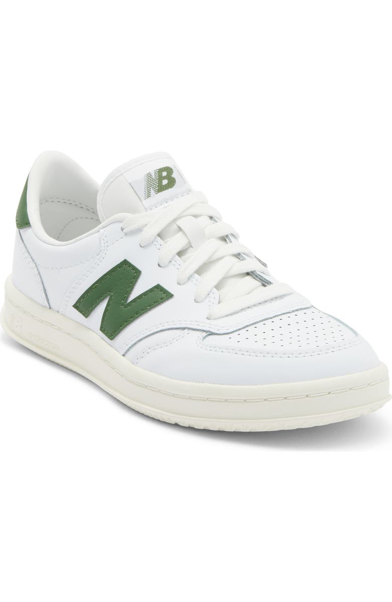 New Balance Kids' T500 Sneaker, Main, color, Dark Alpine Green/ White