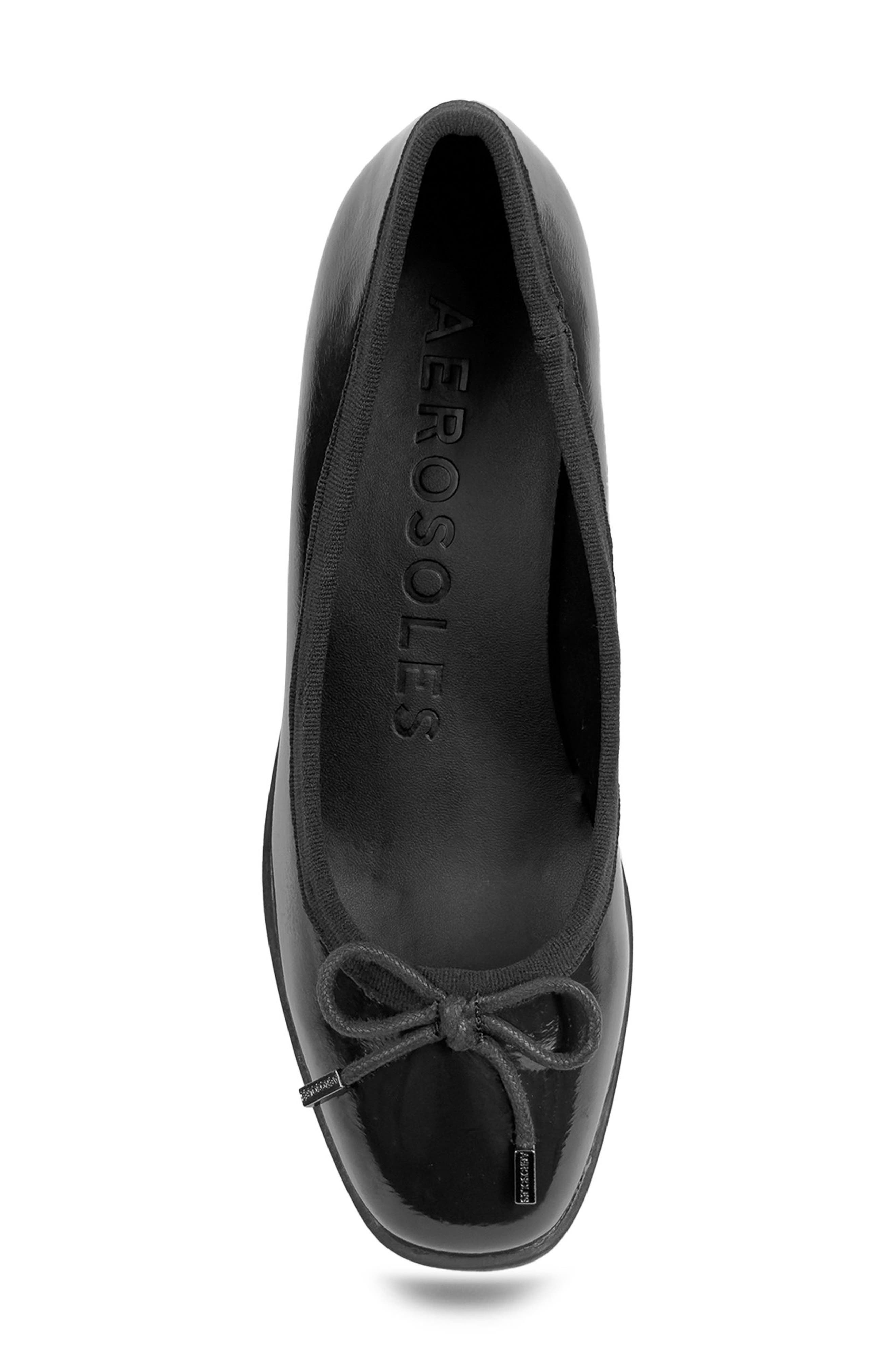 Aerosoles Tema Ballet Wedge Pump, Alternate, color, Black Crinkle Faux Leather