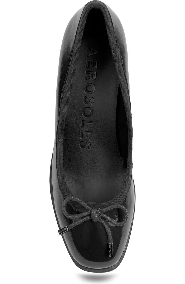 Aerosoles Tema Ballet Wedge Pump, Alternate, color, Black Crinkle Faux Leather