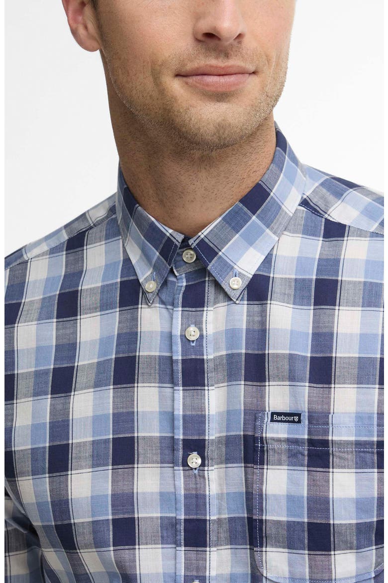 Harwood Gingham Tailored Fit Button Down Shirt, Alternate, color, BLUE