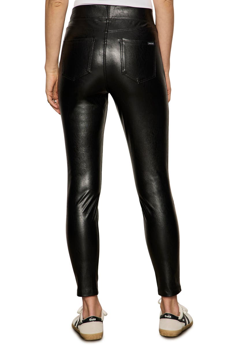 Sanctuary Runway Faux Leather Leggings, Alternate, color, Black