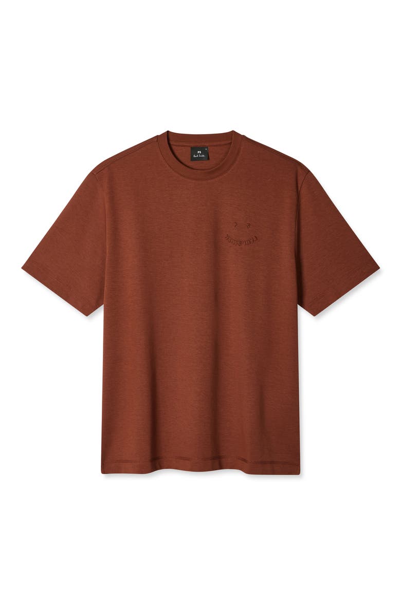 Logo Cotton Blend T-Shirt, Alternate, color, BURGUNDY/BORDEAUX