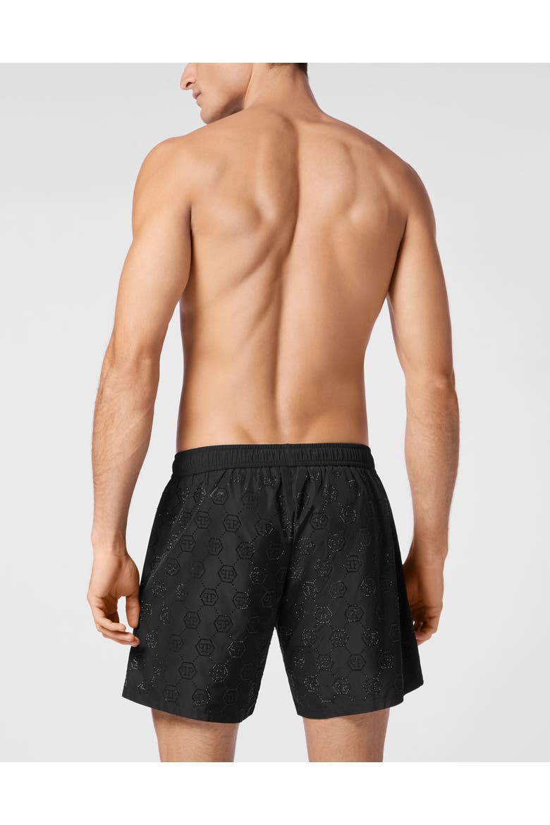 Beachwear Short Trousers Crystal Men, Alternate, color, black