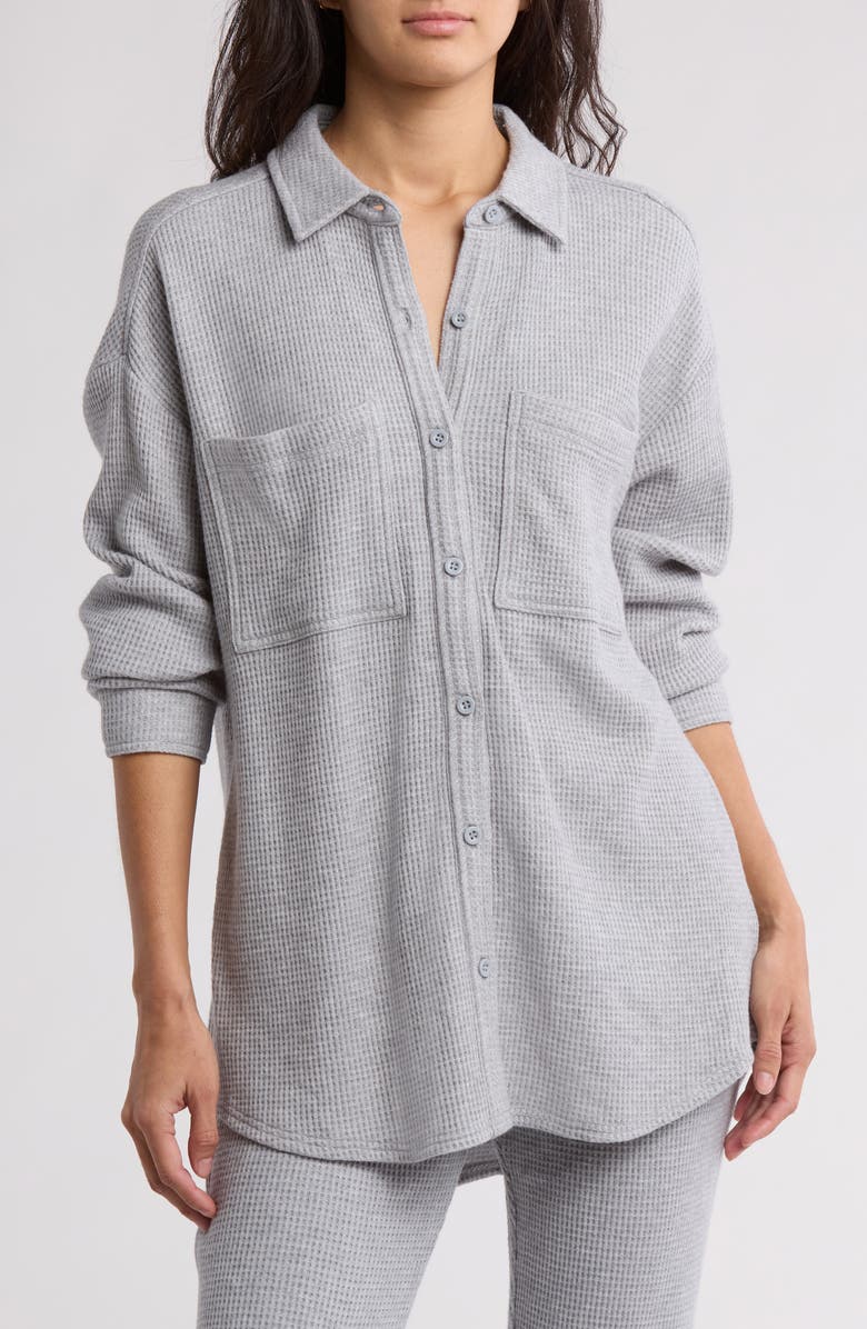 Abound Waffle Knit Shirt Jacket, Main, color, 