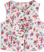 Boden Andrea Crop Linen Top