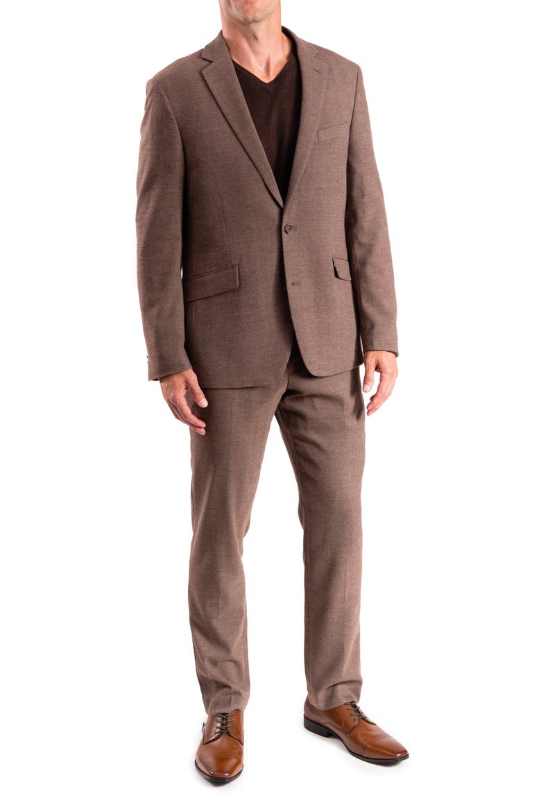 Donegal Twist Suit, Main, color, BROWN