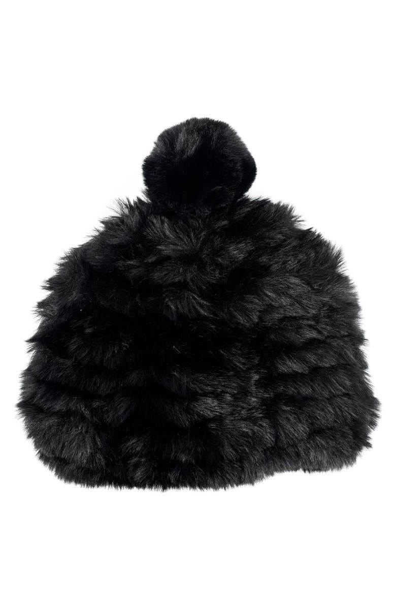 MARCUS ADLER Faux Fur Beanie, Main, color, Black