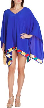 VALIMARE Bandage Hem Chiffon Cover-up Poncho
