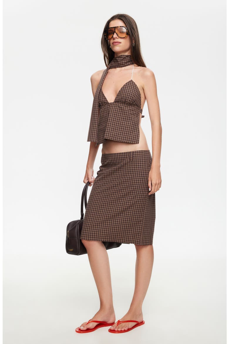 Play On Midi Skirt, Alternate, color, CHOCOLATE