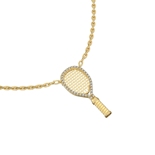 Pascal The Tennis Necklace, White Diamond Halo