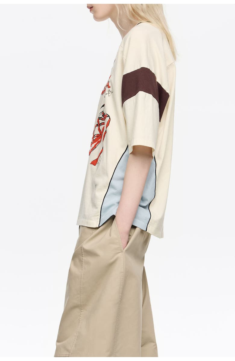 Bimba y Lola Ballerinas Logo Raglan T-Shirt, Alternate, color, Ivory