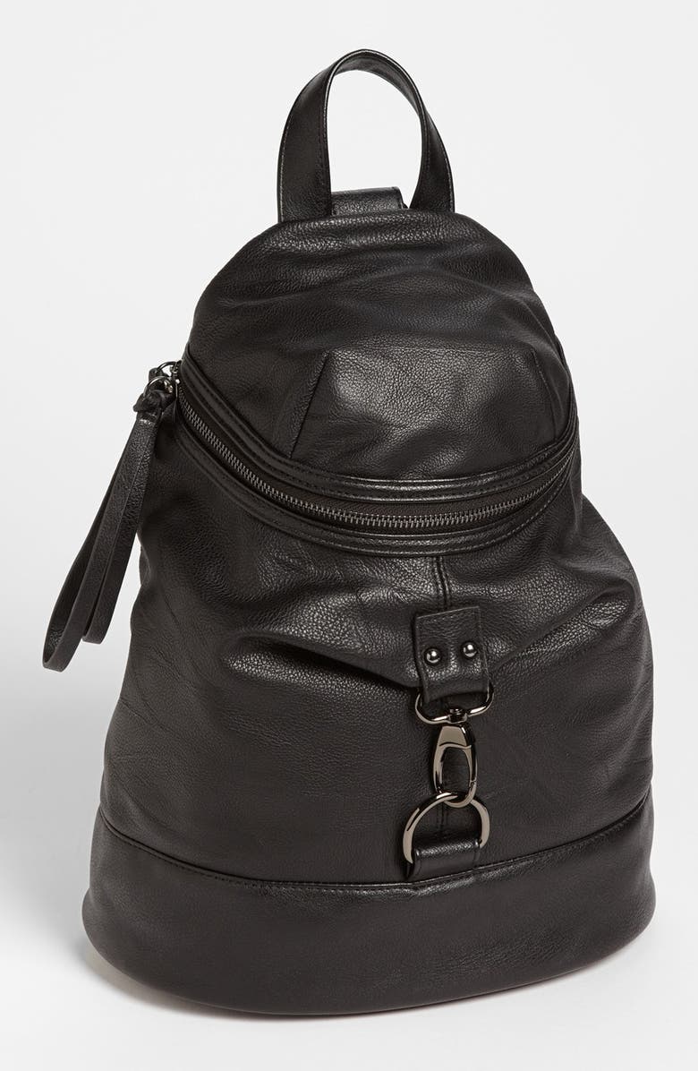 POVERTY FLATS by rian Faux Leather Backpack, Main, color,