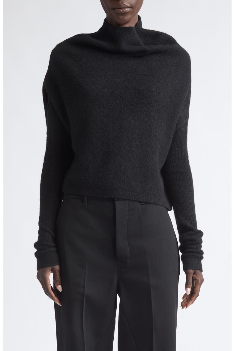 Crater Cashmere Blend Sweater, Main, color, BLACK