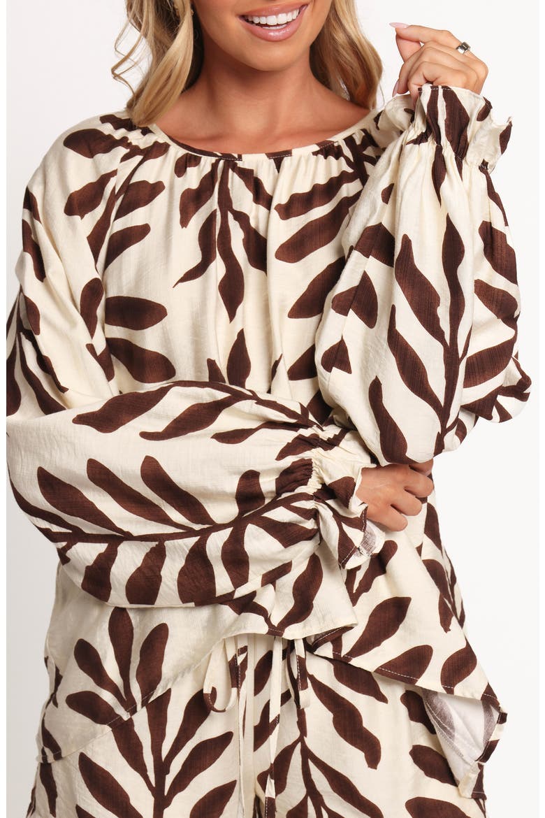July Long Sleeve Top, Alternate, color, BROWN PALM