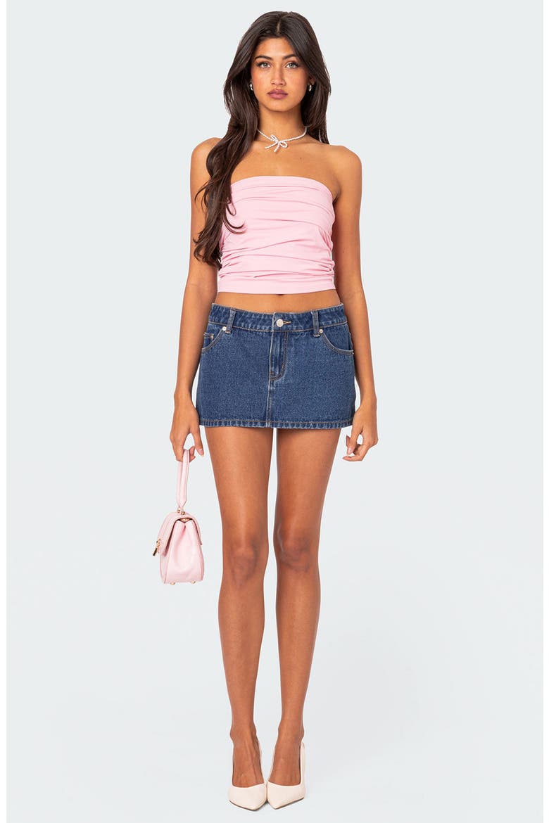 Isabella Ruched Strapless Tube Top, Alternate, color, PINK