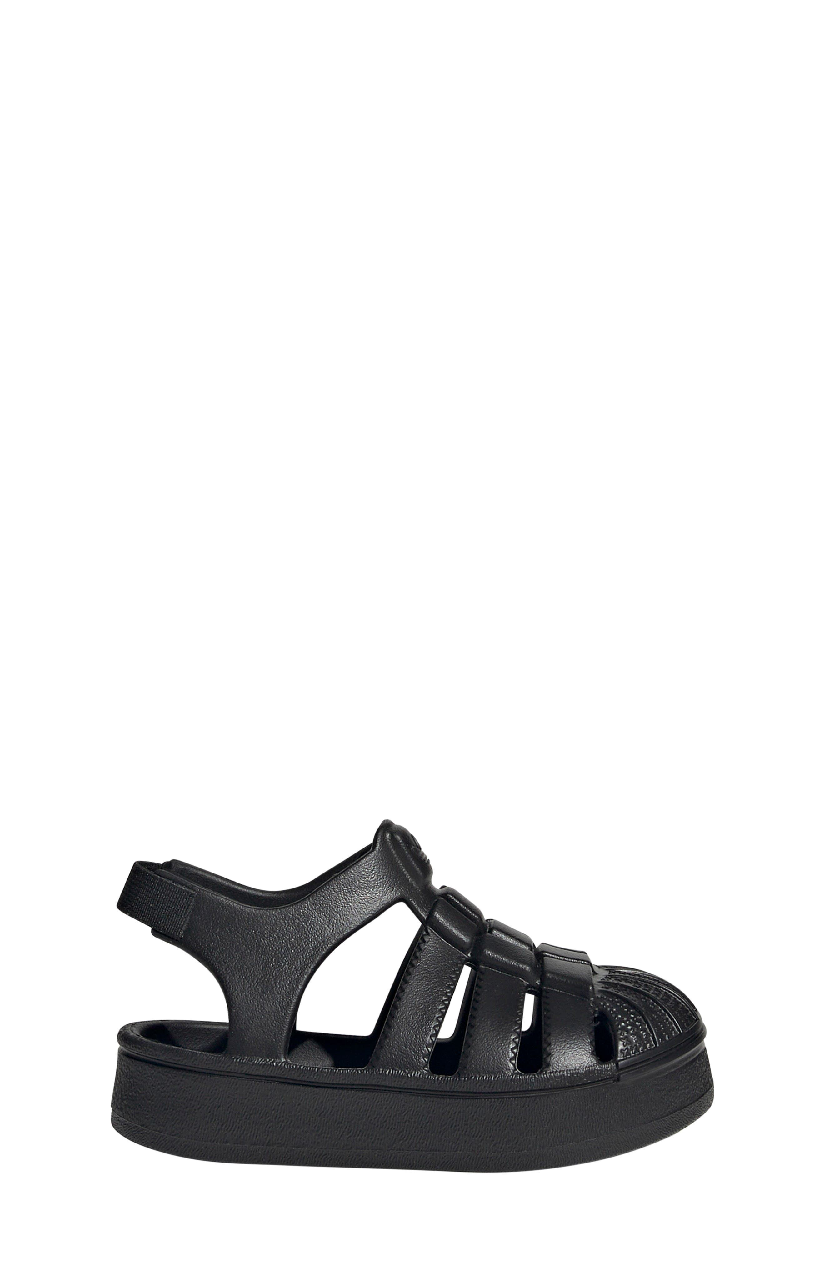 adidas Kids' Superstar Slingback Sandal, Alternate, color, Black/ Black/ Black