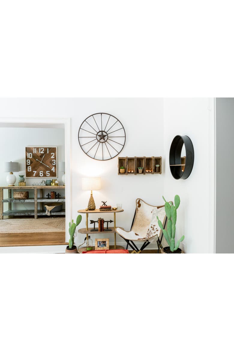 Olive Grove Metal Wagon Wheel With Star Wall Decor, Brown | Nordstrom