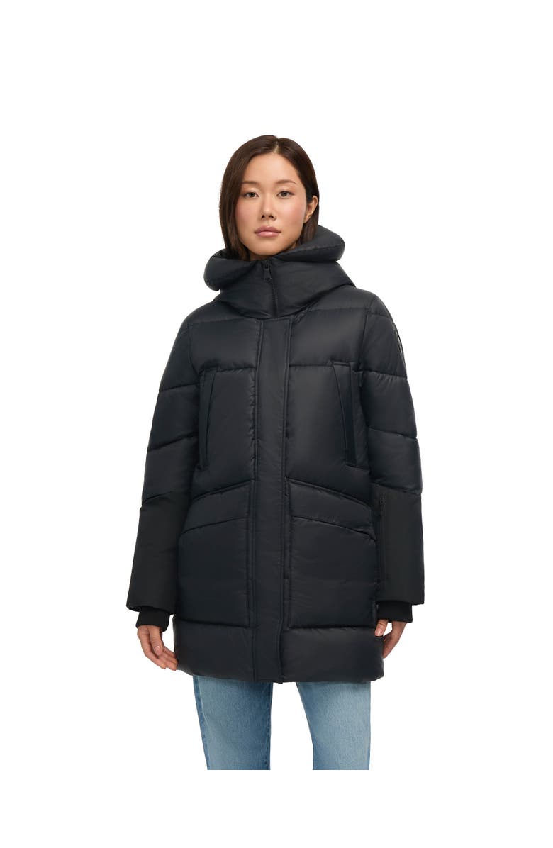 Pajar Heirani Mid-Length Quilted Parka Puffer with Oversized Hood, Main, color, Black